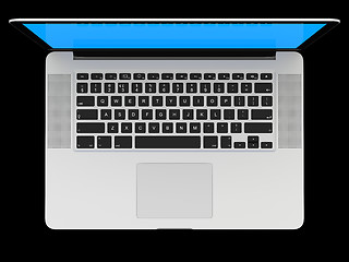 Image showing Laptop with white screen