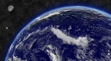 Image showing Pacific ocean on planet Earth