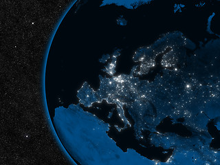 Image showing Night in Europe