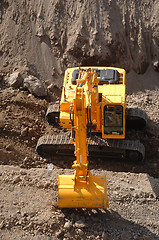 Image showing Large excavator working