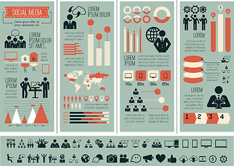 Image showing Social Media Infographic Template.