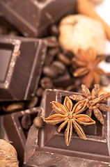 Image showing chocolate bars with its ingredients