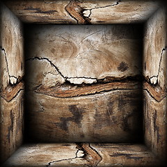 Image showing abstract 3d wood backdrop