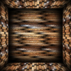 Image showing abstract design background wood finishing