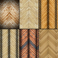 Image showing collection of abstract parquet textures