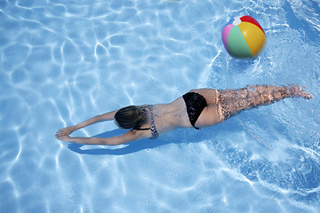 Image showing Girl Underwater