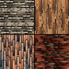 Image showing textures of tiled  wooden floor