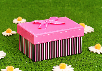Image showing Gift box on grass