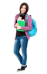 Image showing Girl with backpack