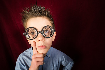 Image showing Child with big glasses