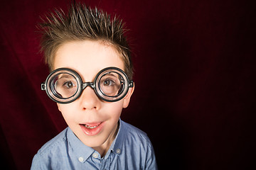 Image showing Child with big glasses