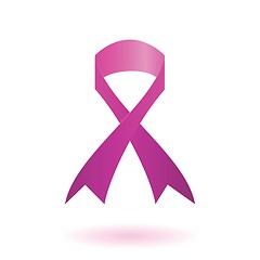 Image showing Breast cancer awareness pink ribbon