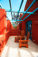 Image showing Tropical balcony with sea view