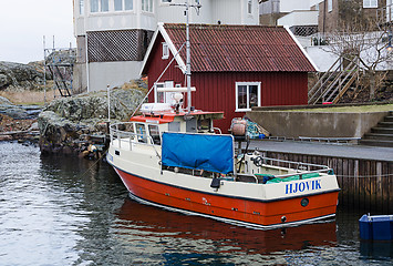 Image showing Fishing boat at the dock