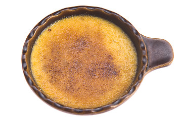 Image showing French dessert - cream brulee, burnt cream 