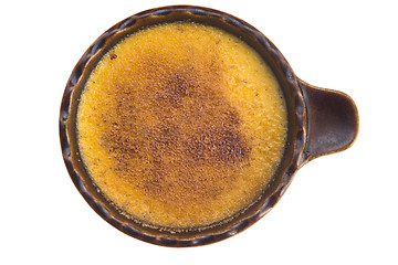 Image showing French dessert - cream brulee, burnt cream 