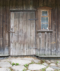 Image showing door and window