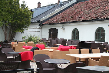 Image showing Empty outdoor cafe