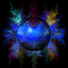 Image showing Abstract Blue Globe