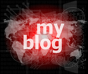 Image showing my blog - green digital background - Global internet concept