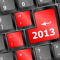 Image showing 2013 Key On Keyboard. New year