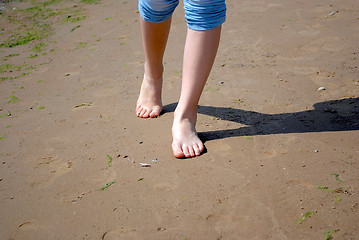 Image showing Steps in the sand.