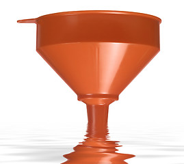 Image showing dipped orange funnel