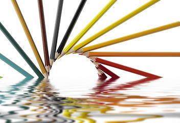 Image showing sunken pencil arrangement