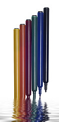 Image showing dipped felt tip pens