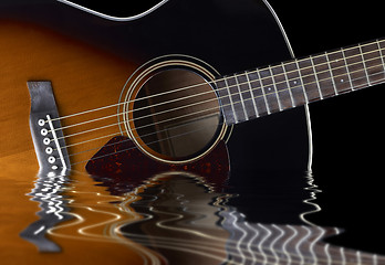 Image showing Acoustic Guitar detail