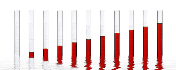 Image showing sinking measuring cylinders