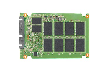 Image showing Opened solid state drive closeup