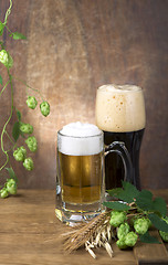 Image showing Still Life with a draft beer by the glass