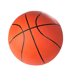 Image showing Ball for game in basketball of orange colour