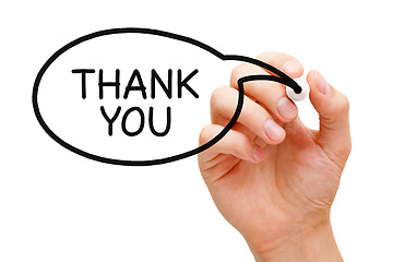 Image showing Thank You Speech Bubble Concept