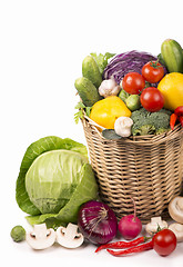 Image showing Collection of fresh vegetables