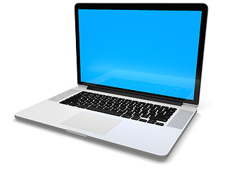 Image showing Laptop with white screen