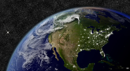 Image showing North America from space