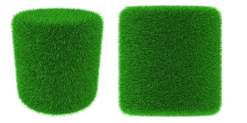 Image showing Grassy cylinder object