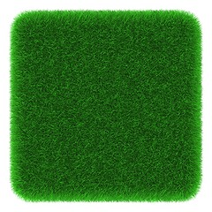 Image showing Grassy cube object