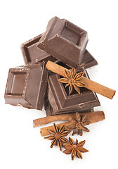 Image showing chocolate bars with its ingredients