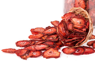 Image showing dried strawberry berries