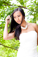 Image showing attractive young asian woman beauty portrait 