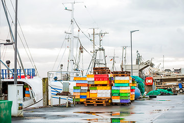 Image showing Fishing boat in harbour