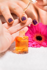 Image showing manicure making in beauty spa salon