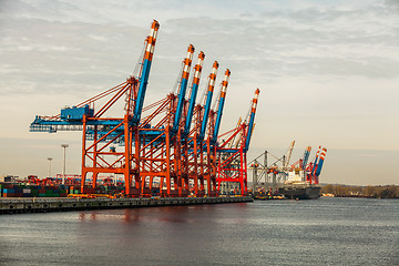 Image showing Port terminal for loading and offloading ships