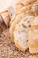 Image showing fresh tasty mixed bread slice bakery loaf