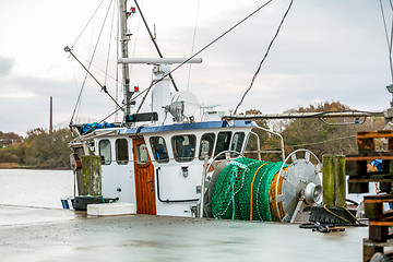 Image showing Fishing boat in harbour