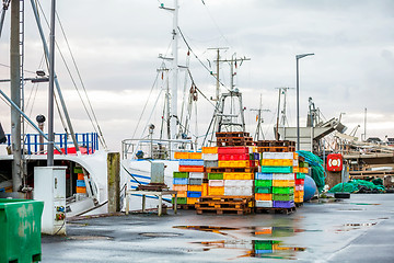 Image showing Fishing boat in harbour