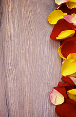 Image showing Frame of Rose Petals